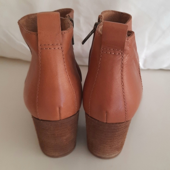 Madewell Ankle Brenner Boots Leather Stacked Heel Booties Brown Womens Size 7 - Picture 4 of 16